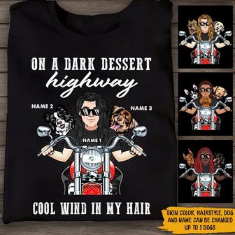 Dog On A Dark Dessert Highway Personalized T-Shirt - Gift - Thegiftio UK