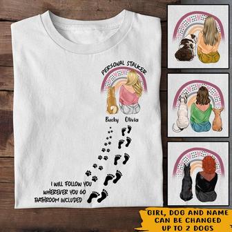 Dog Custom T Shirt Follow You Wherever - Gift for Dog Lovers - Thegiftio UK