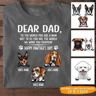 To Us You Are The World Custom T Shirt - Gift for Dog Dad - Thegiftio UK