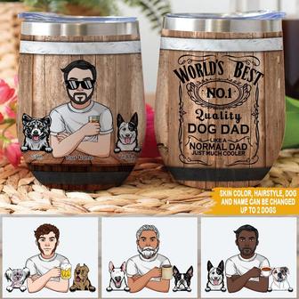 Dog Dad Wine Tumbler Custom Gift - Gift for Dog Dads - Thegiftio UK