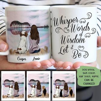 Dog Hippie Mug Personalized with Name and Breed - Thegiftio UK