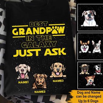 Best Grandpaw In The Galaxy Custom T Shirt - Gift for Dad - Thegiftio UK