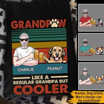 Dog Lovers Father's Day Custom T Shirt - Gift for Grandpaw - Thegiftio UK