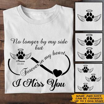 No Longer By My Side Personalized T Shirt - Memorial Gift - Thegiftio UK