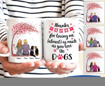Dog Mom Thanks For Loving Me Custom Mug - Gift for Dog Moms - Thegiftio UK