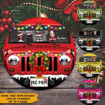 Dog Jeep Personalized Ornament - Gift for Dog Lovers - Thegiftio UK