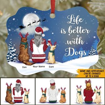 Life Is Better With Dogs Custom Ornament - Gift for Dog Mom - Thegiftio UK
