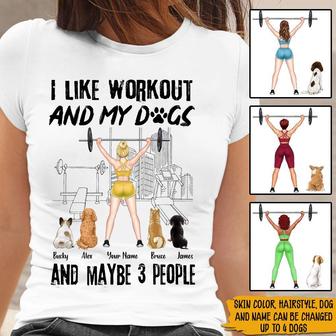 Dog Mom I Like Workout Custom T Shirt - Gift for Dog Moms - Thegiftio UK