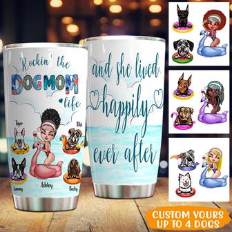 Rockin The Dog Mom Life Custom Tumbler - Gift for Dog Mom - Thegiftio UK