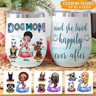 Dog Mom Wine Tumbler Custom Gift - Gift for Dog Moms - Thegiftio UK