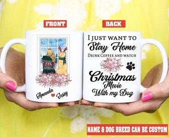 I Just Want To Stay Home Custom Mug - Gift for Dog Lovers - Thegiftio UK