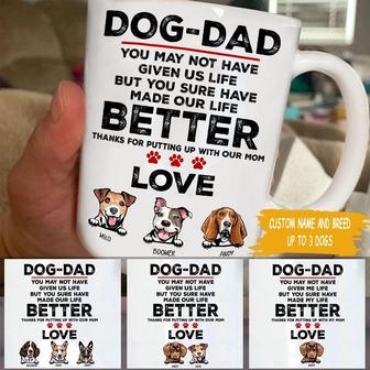 Thanks For Putting Up With My Mom Dog Personalized Mug - Thegiftio UK
