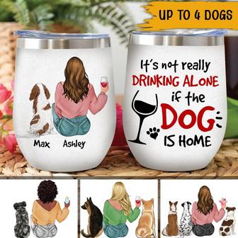 Dog Wine Lovers Custom Wine Tumbler - Gift for Dog Lovers - Thegiftio UK