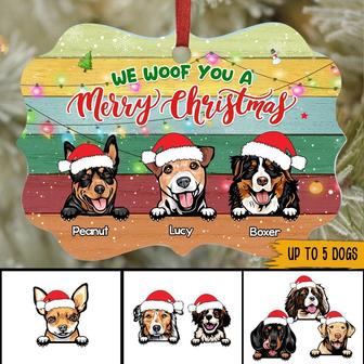 We Woof You A Merry Christmas Personalized Ornament - Thegiftio UK