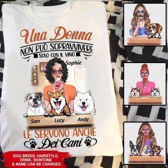 A Woman Can Not Survive On Wine Alone Custom T-Shirt - Gift - Thegiftio UK