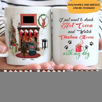 Dogs Mug Personalized with Name and Breeds - Thegiftio UK