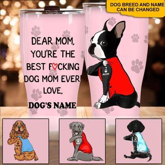 Best Fvcking Dog Mom Ever Custom Tumbler - Gift for Dog Moms - Thegiftio UK