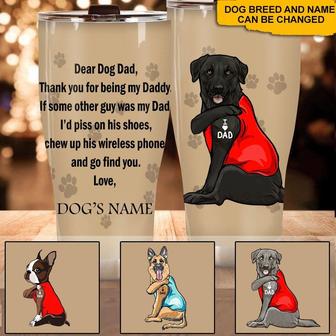 Dear Dad Dog Personalized Tumbler - Gift for Dog Lovers - Thegiftio UK