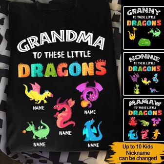 Dragons Grandparent Personalized T-Shirt - Gift for Grandma - Thegiftio UK
