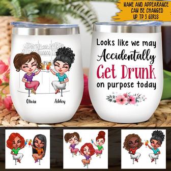 Drinking Friends Custom Wine Tumbler - Gift for Friends - Thegiftio UK