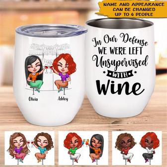 Drunk Bestie Personalized Wine Tumbler - Gift for Bestie - Thegiftio UK