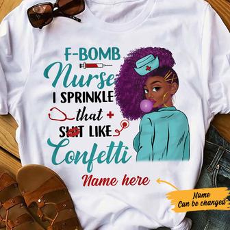 Personalized BWA Nurse F- Bomb T Shirt - Thegiftio UK