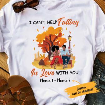 Personalized BWA Couple Falling In Love T Shirt - Thegiftio UK