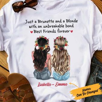Personalized Unbreakable Bond Girl Friends T Shirt - Thegiftio UK