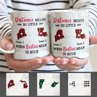 Personalized Besties Mean Long Distance Mug - Thegiftio UK