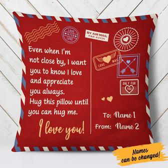 Personalized Long Distance Happy Valentine Pillow TID - Thegiftio