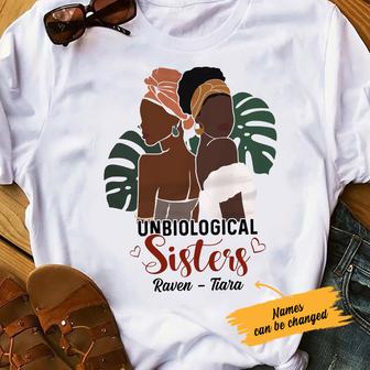 Personalized BWA Friend Unbiological Sisters T Shirt - Thegiftio UK