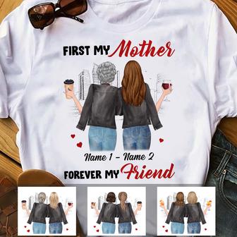 Personalized First Mother Forever Friend T Shirt - Thegiftio UK