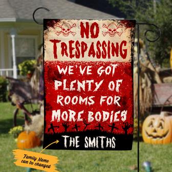 Personalized Halloween No Trespassing Flag for Home - Thegiftio UK