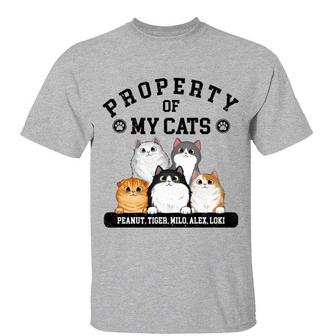 Property Of Cats Personalized T-Shirt - Father's Day Gift - Thegiftio UK