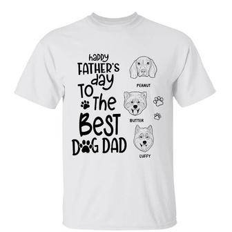 Happy Father’s Day To Best Dog Dad Custom T-Shirt - Gift - Thegiftio UK