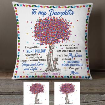 Personalized Grandma Granddaughter Mom Daughter Tree Pillow - Thegiftio UK