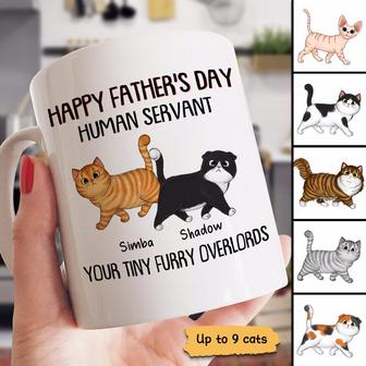 Walking Fluffy Cats Happy Father’s Day Custom Mug - Gift - Thegiftio UK