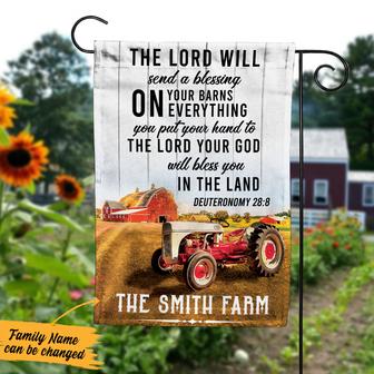 Personalized Garden Flag for Tractor Lovers - Thegiftio UK