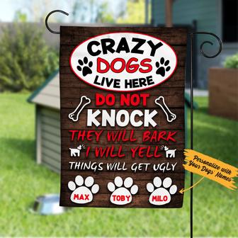 Personalized Garden Flag for Crazy Dog Lovers - Thegiftio UK