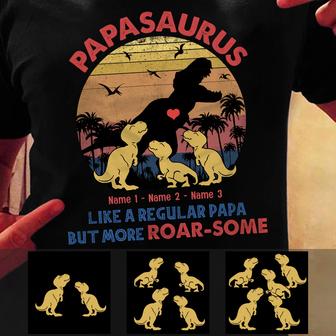 Personalized Grandpa Roarsome Dinosaur T Shirt - Thegiftio UK