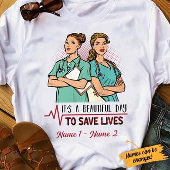 Personalized Nurse Friends Save Lives T Shirt - Thegiftio UK