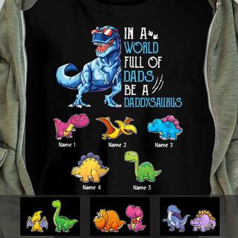 Personalized Dad Grandpa Dinosaur T Shirt - Thegiftio UK