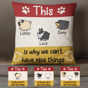Personalized Dog Wagging Tail Wet Nose Pillow - Thegiftio UK