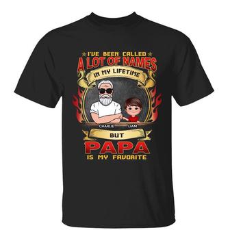 Grandpa Been Called A Lot Of Names Custom T-Shirt - Gift - Thegiftio UK