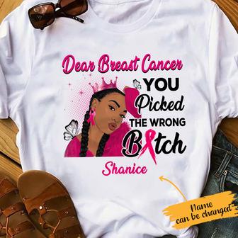 Personalized Dear Breast Cancer BWA T Shirt - Thegiftio UK