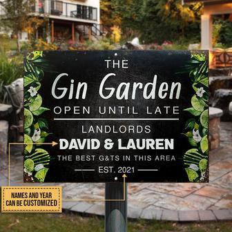 Personalized Gin Garden Until Late Metal Sign - Gift for Him - Thegiftio UK