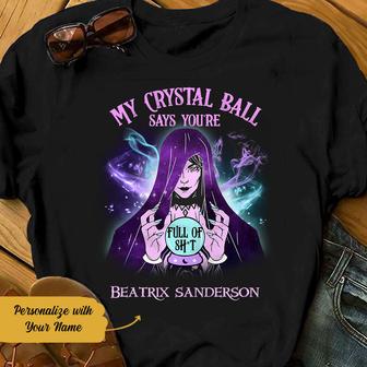Personalized Halloween Witch Crystal Ball T Shirt - Thegiftio UK