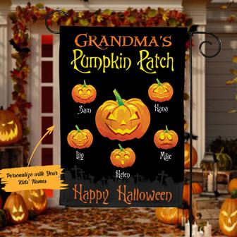 Personalized Halloween Garden Flag for Grandma - Thegiftio UK
