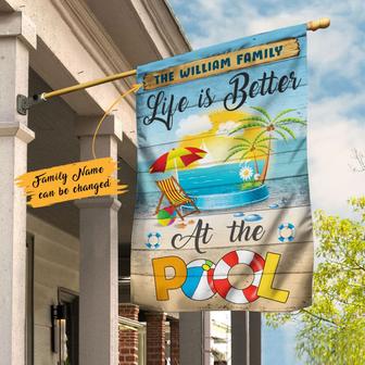 Personalized Pool Garden Flag for Home Decor - Thegiftio UK