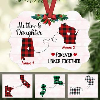 Personalized Long Distance Mother Daughter Benelux Ornament NB185 30O47 - Thegiftio UK